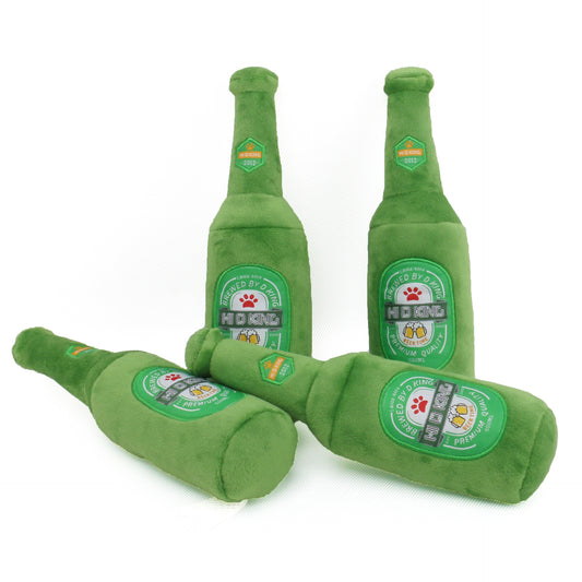 Plush Beer Bottle and  Beer Mug  Dog Toys