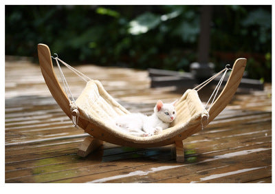 Wooden cat hammock