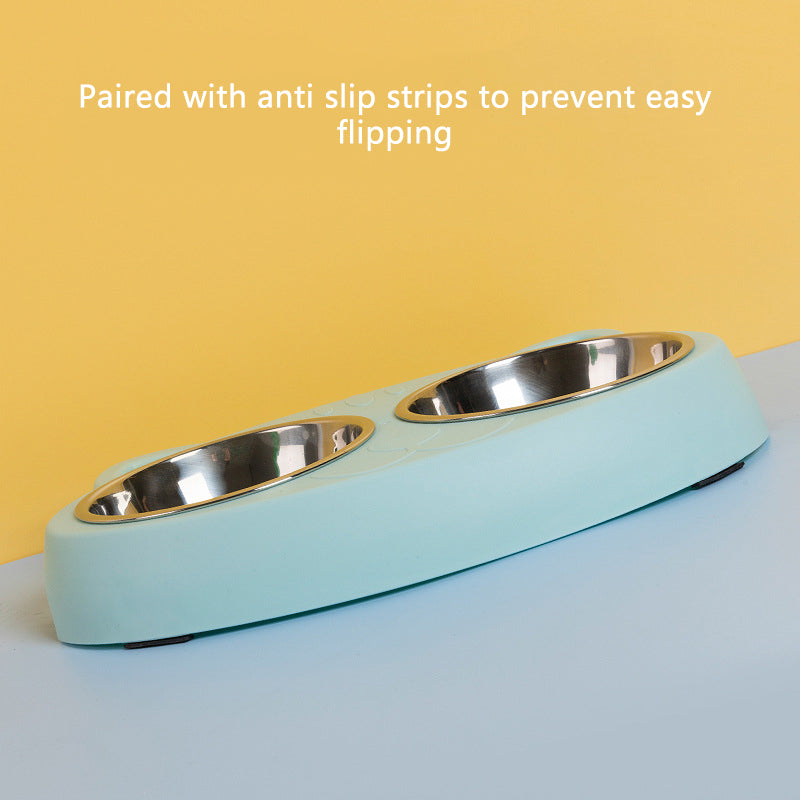 Double Stainless Steel Pet Food bowl