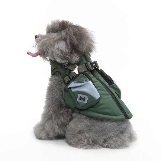 Dog jacket Chest and Back Zipper